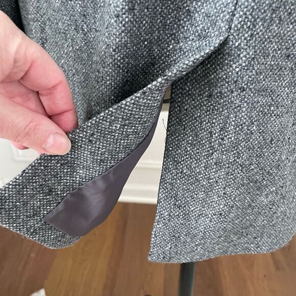 Banana Republic Wool H*cking Jacket Grey Tweed Blazer $170 12 - Picture 7 of 12